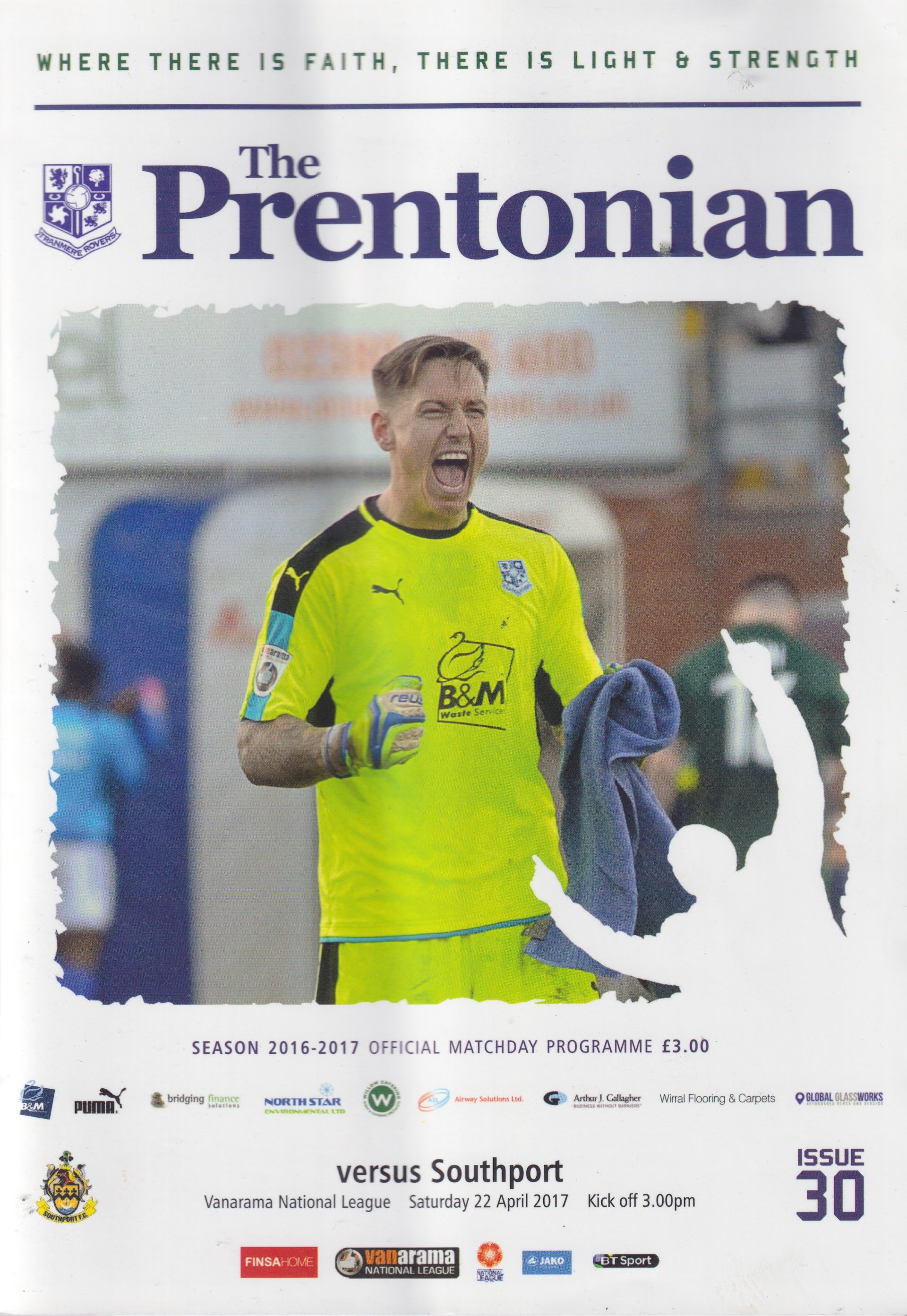 Tranmere Rovers v Southport match programme